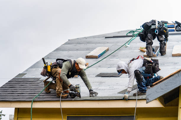 Professional Gutter Installation technician working in Depew, NY